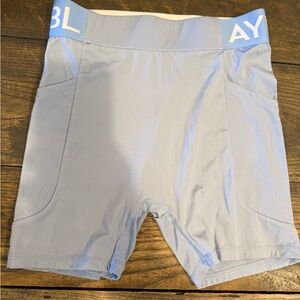 Baby Blue AYBL compression gym shorts size small